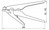 Габаритные размеры пистолета для затяжки и обрезки хомутов ПКХ-519 IEK изображение