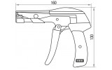 Габаритные размеры пистолета для затяжки и обрезки хомутов ПКХ-600А IEK изображение