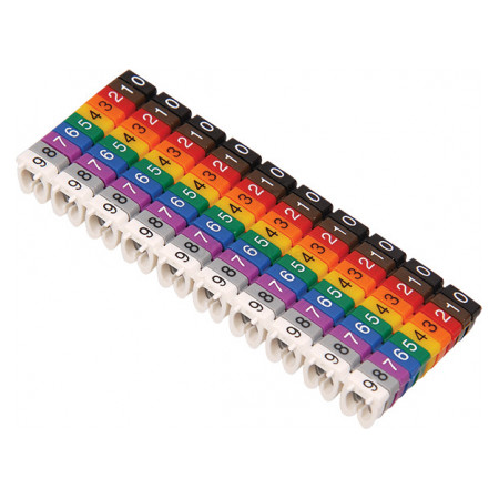Маркер кабельний МКН-"7" 1,5 мм² (1500 шт.) фіолетовий, IEK (UMK01-02-7) фото