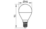 Габаритні розміри світлодіодної лампи LED ALFA G45 E14 10W IEK зображення