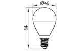 Габаритні розміри світлодіодної лампи LED ALFA G45 E14 6W-8W IEK зображення
