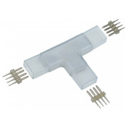 Коннектор RGB 14мм Т-образный (разъем - разъем - разъем) для LED ленты ALFA (5 шт.), IEK мини-фото