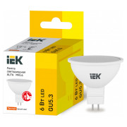 Світлодіодна лампа LED ALFA MR16 софіт 6Вт 230В 3000К GU5,3, IEK міні-фото