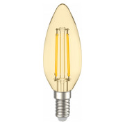 Светодиодная лампа LED 360° C35 свеча золото 5Вт 230В 2700К E14, IEK мини-фото