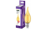 Светодиодная лампа LED 360° CВ35 свеча на ветру золото 5Вт 230В 2700К E14, IEK изображение 2