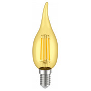 Светодиодная лампа LED 360° CВ35 свеча на ветру золото 5Вт 230В 2700К E14, IEK мини-фото