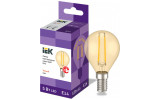 Світлодіодна лампа LED 360° G45 куля золото 5Вт 230В 2700К E14, IEK зображення 2