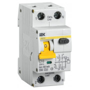 Автоматичний вимикач диф. струму АВДТ32 2P 10 А 30 мА хар-ка C тип A, IEK міні-фото