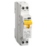 Автоматический выключатель дифференциального тока АВДТ32М 2P 6 А 10 мА хар-ка C тип AC, IEK мини-фото