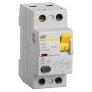 Пристрій захисного відключення (ПЗВ) ВД1-63 2P 16 А 30 мА тип AC, IEK міні-фото