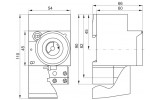 Габаритные размеры таймера аналогового ТЭМ181 на DIN-рейку IEK изображение