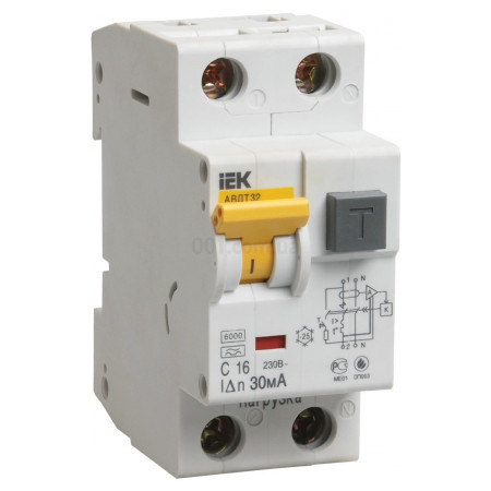 Автоматичний вимикач диф. струму АВДТ32 2P 50 А 100 мА хар-ка C тип A, IEK (MAD22-5-050-C-100) фото