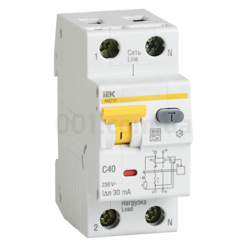 Автоматичний вимикач диференційного струму АВДТ32 (новий) IEK зображення