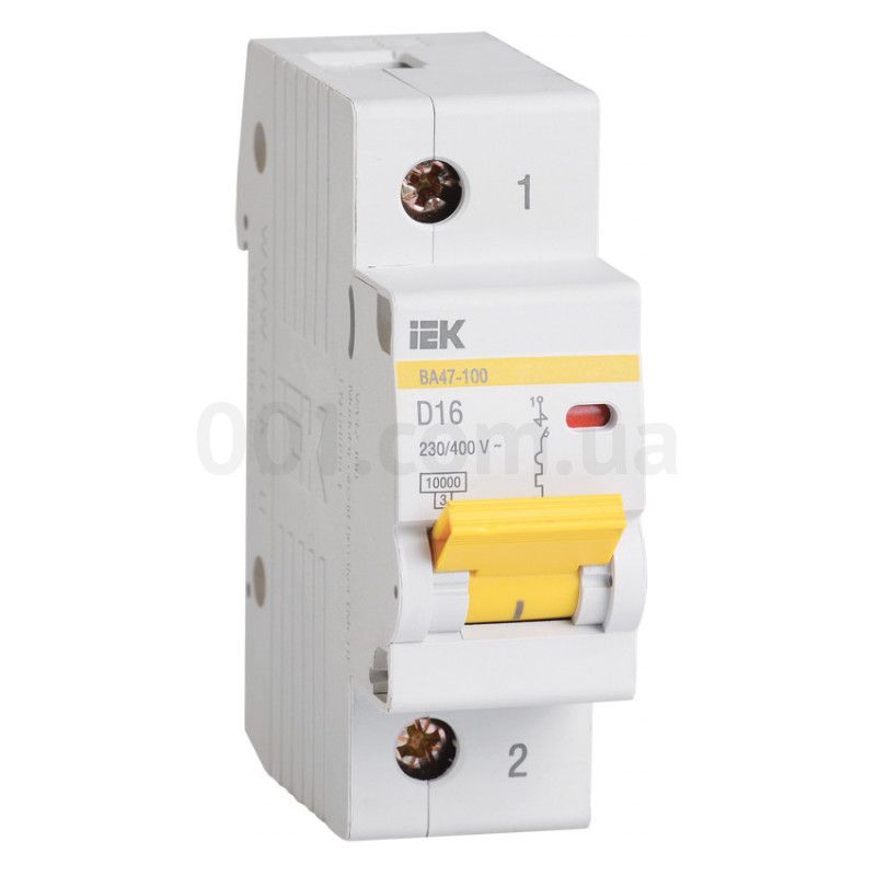 Автоматичний вимикач ВА47-100 (новий) однополюсний характеристика D IEK зображення