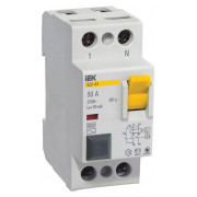 Пристрій захисного відключення (ПЗВ) ВД1-63 2P 63 А 100 мА тип AC, IEK міні-фото