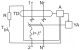 Электрическая схема автоматических выключателей дифференциального тока IEK АВДТ32М изображение