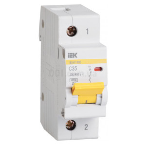 Автоматичний вимикач ВА47-100 1P 35 А х-ка C, IEK (MVA40-1-035-C) фото