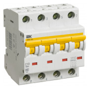Автоматичний вимикач ВА47-60 4P 10 А х-ка C, IEK міні-фото