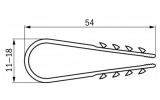 Габаритные размеры дюбель-хомутов 11-18 мм IEK изображение