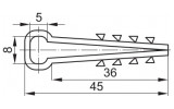 Габаритные размеры дюбель-хомутов 5×8 мм IEK изображение