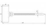 Габаритные размеры хомутов с площадкой ХП1 2,5×110 мм IEK изображение