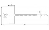 Габаритные размеры хомутов с площадкой ХП2 2,5×100 мм IEK изображение