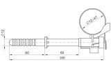 Габаритні розміри комплектів фасадного кріплення КФК12-47.6 IEK зображення