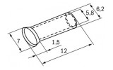 Габаритные размеры наконечников-гильз без изоляции НГ 16-12 IEK изображение