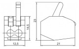 Габаритні розміри будівельно-монтажної клеми IEK СМК 222-412 зображення