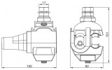 Габаритні розміри затискача відгалужувального ізольованого ЗСГП35-120/25-95 IEK зображення