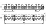 Габаритные размеры зажимов винтовых ЗВИ-3 IEK изображение