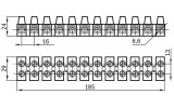 Габаритні розміри затискачів гвинтових ЗВИ-60 IEK зображення
