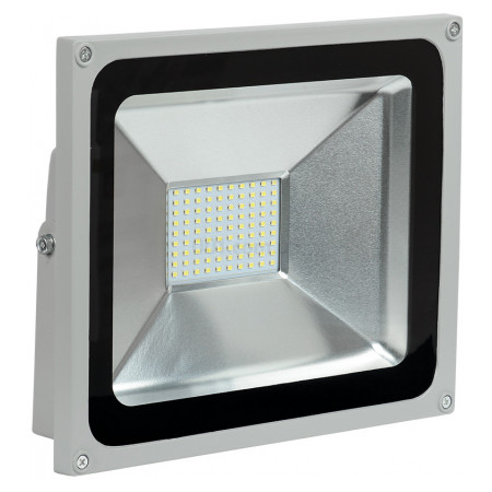 Прожектор СДО 05-50 (50Вт) светодиодный (LED) SMD 6500K IP65 серый, IEK (LPDO501-50-K03) фото