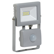 Прожектор СДО 07-10Д (10Вт) светодиодный (LED) 6500K IP44 серый с датчиком движения, IEK мини-фото
