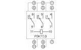 Схема подключения разъема розеточного модульного РРМ77/3 IEK изображение