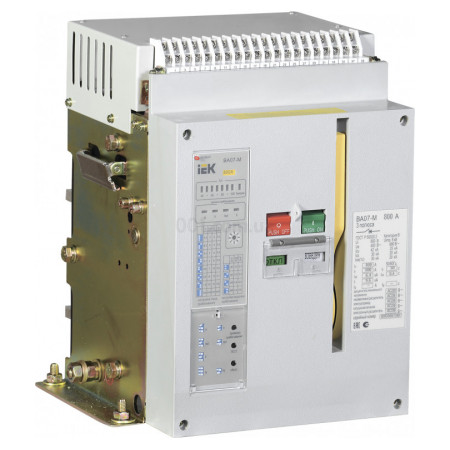 Автоматичний вимикач ВА07-М стаціонарний 3P 800А 42кА, IEK (SAB-1000-KRS-3P-800A-42) фото