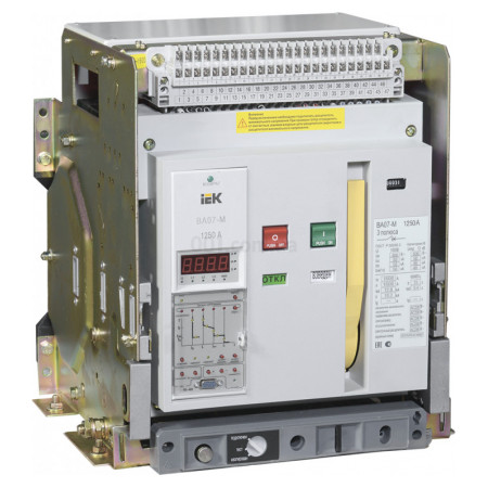 Автоматичний вимикач ВА07-М висувний 3P 1250А 80кА, IEK (SAB-2000-KRV-3P-1250A-80) фото