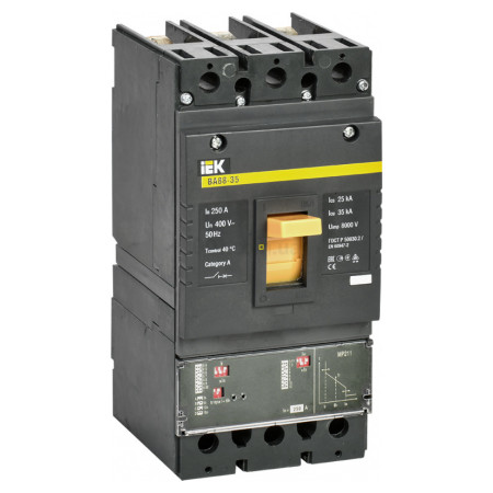 Автоматичний вимикач ВА88-35 3P 250А 35кА з MP211, IEK (SVA31-3-0250) фото