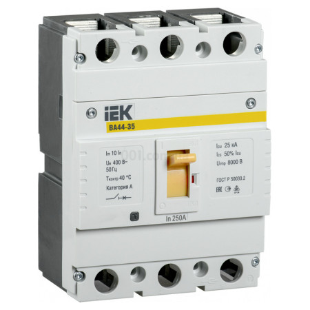 Автоматичний вимикач ВА44-35 3P 200А 25кА, IEK (SVA4410-3-0200) фото