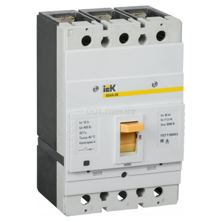 Автоматический выключатель ВА44-39 3P 400А 35кА, IEK (SVT50-3-0400-35) фото
