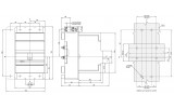 Габаритные и установочные размеры автоматического выключателя ВА88-33 IEK с втычными панелями переднего присоединения ПМ1/П-33 изображение