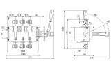 Габаритні розміри вимикача-роз'єднувача ВР32И-31В31250 IEK зображення
