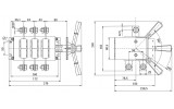 Габаритні розміри вимикача-роз'єднувача ВР32И-35В71250 IEK зображення