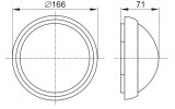 Габаритные размеры светильника светодиодного ДПО 1301 IEK изображение
