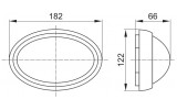 Габаритні розміри світильника світлодіодного ДПО 1401 IEK зображення