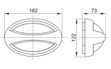 Габаритні розміри світильника світлодіодного ДПО 1403 IEK зображення