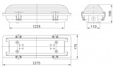 Габаритні розміри світильників люмінесцентних ЛСП 3901А, ЛСП 3902А IEK зображення