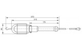 Габаритные размеры светильника переносного УП-1Р IEK изображение
