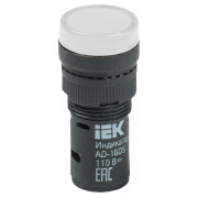 Лампа AD-16DS LED-матрица d16 мм белая 110В AC/DC, IEK мини-фото