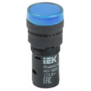 Лампа AD-16DS LED-матриця d16 мм синя 230В AC, IEK міні-фото